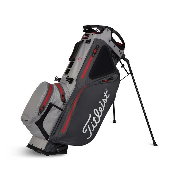 Titleist Hybrid 14 Stand Bag Charcoal Grey Red